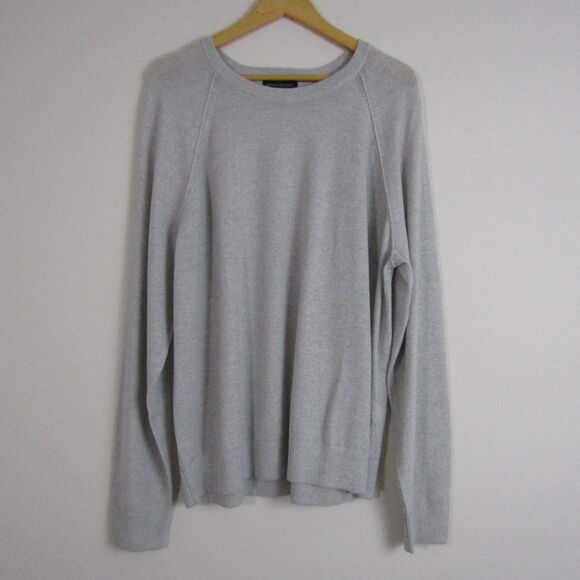 Banana Republic Men's Sweater XXL Gray Merino Wool Capsule Wardrobe Classic Prep - Picture 1 of 10